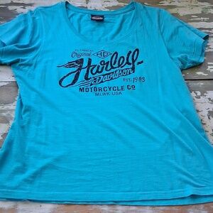 Harley-Davidson Women's Turquoise Logo Tee
